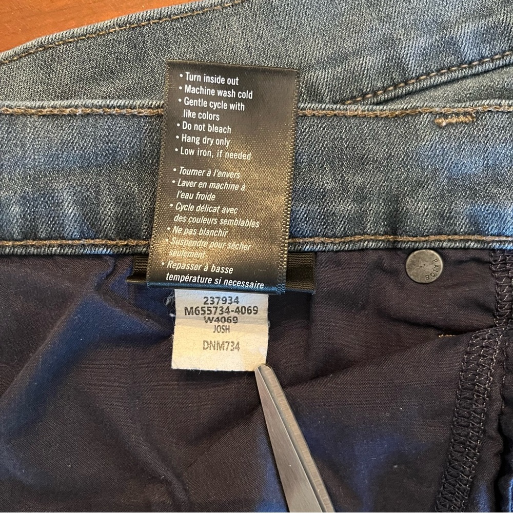 PAIGE Federal Men's Charcoal Gray Slim Straight Fit Cotton Jeans Size 36 - Picture 13 of 15